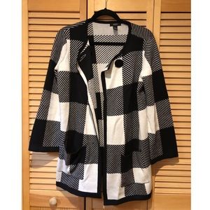 Checkered cardigan